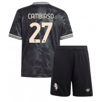 Stroje piłkarskie Juventus Andrea Cambiaso #27 Koszulka Trzeciej dla dzieci 2025-26 Krótki Rękaw (+ szorty)